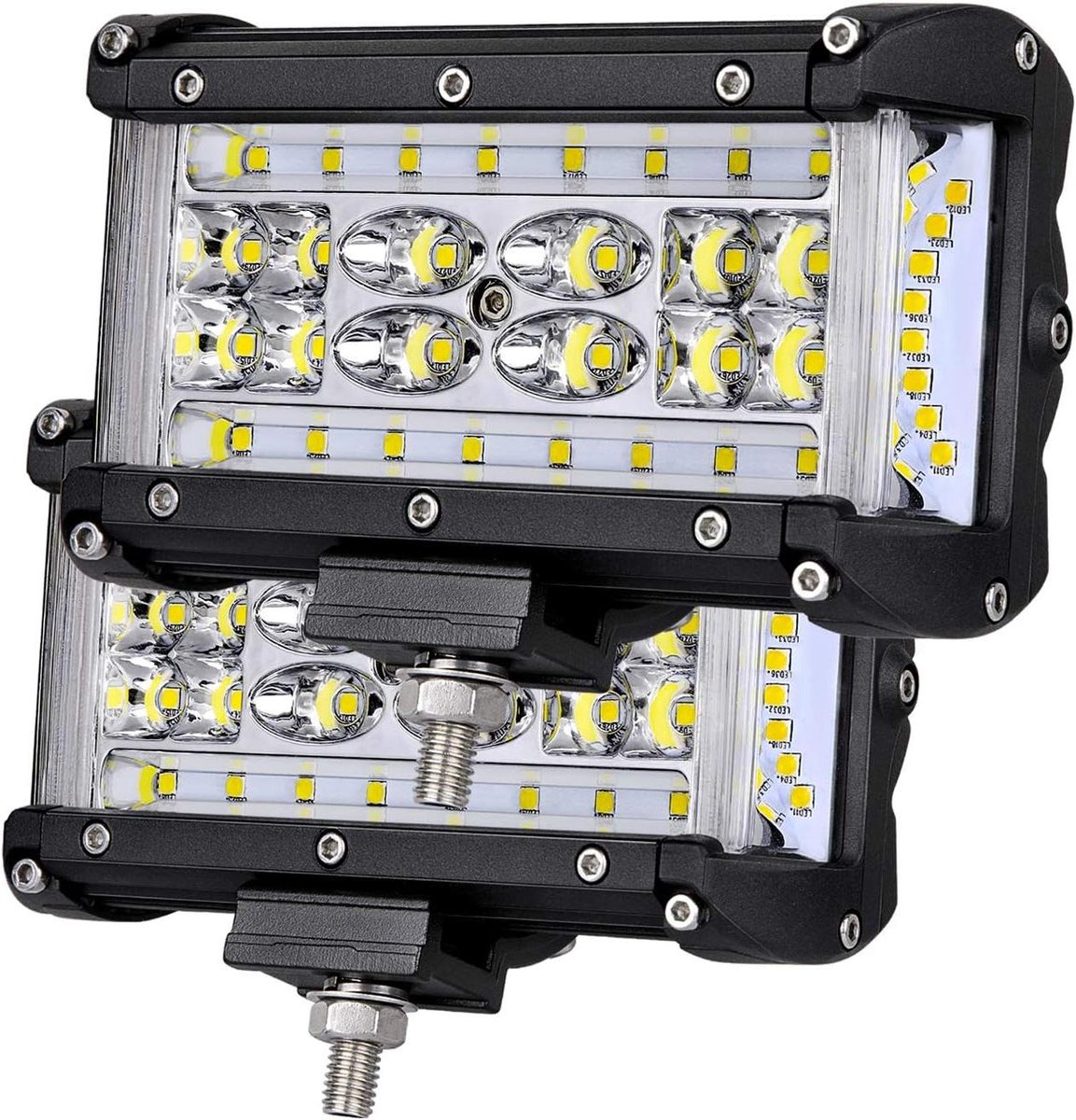 LED Pod Lampen - Mistlampen Rijlampen - Off Road Verlichting - Quad Row Ontwerp - 5 inch - Wit