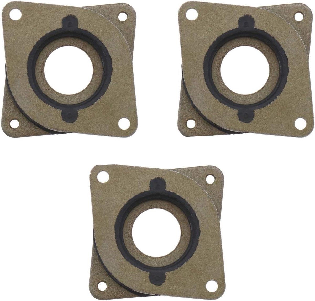 Schokdemper Stappenmotor - Vibratiedemper Printerdeel - 3D Printer Stabiliseren - Energieabsorberende Rubberen Steunen - 3.7cm x 3.7cm - Zwart