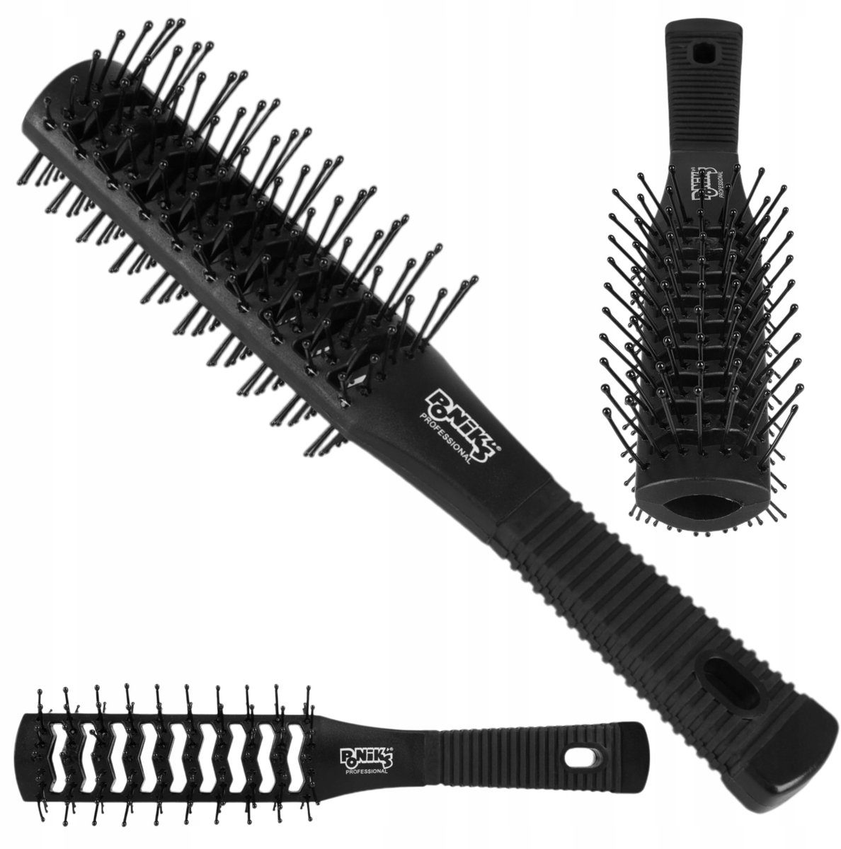 Ponik's Dubbelzijdige Tunnelborstel voor Haarstyling - Professionele Kappersborstel - Ideaal voor Föhnen en Stylen