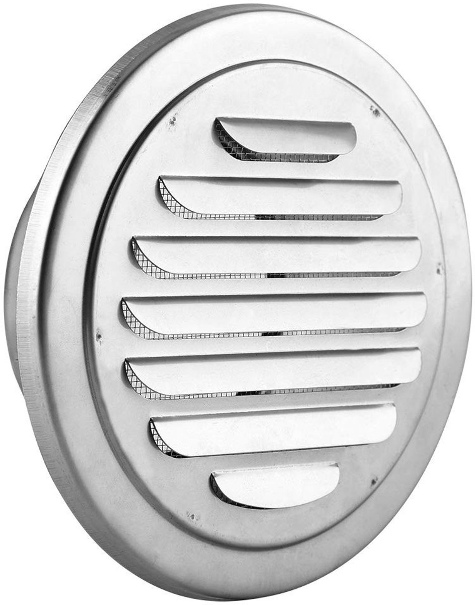 Store_7 - Ventilatierooster - Insectenbescherming - Ronde afdekking - 100mm - Staal - Ventilatieoplossing - Geschikt voor ventilatie