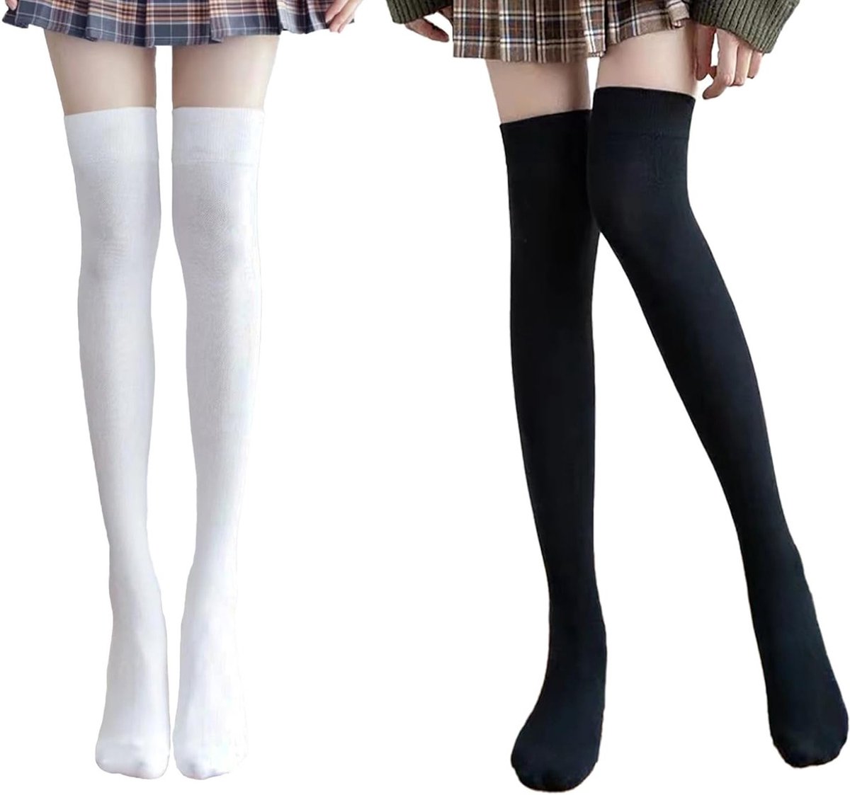 2 Paar Kousen tot de Knie, Zijdeachtige Kousen voor Dames, Modieuze Lange Kousen voor Elke Gelegenheid, Comfortabele en Ademende Stijl