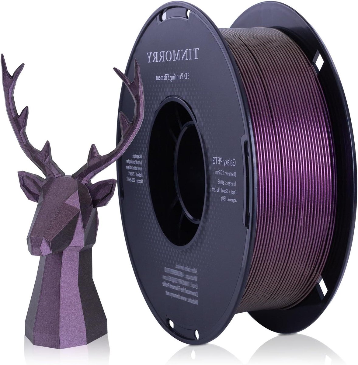 PETG Filament - 3D Printer Draad - 3D Modellen Printen - Galaxy Effect - 1.75 mm 1 kg - Fuchsia