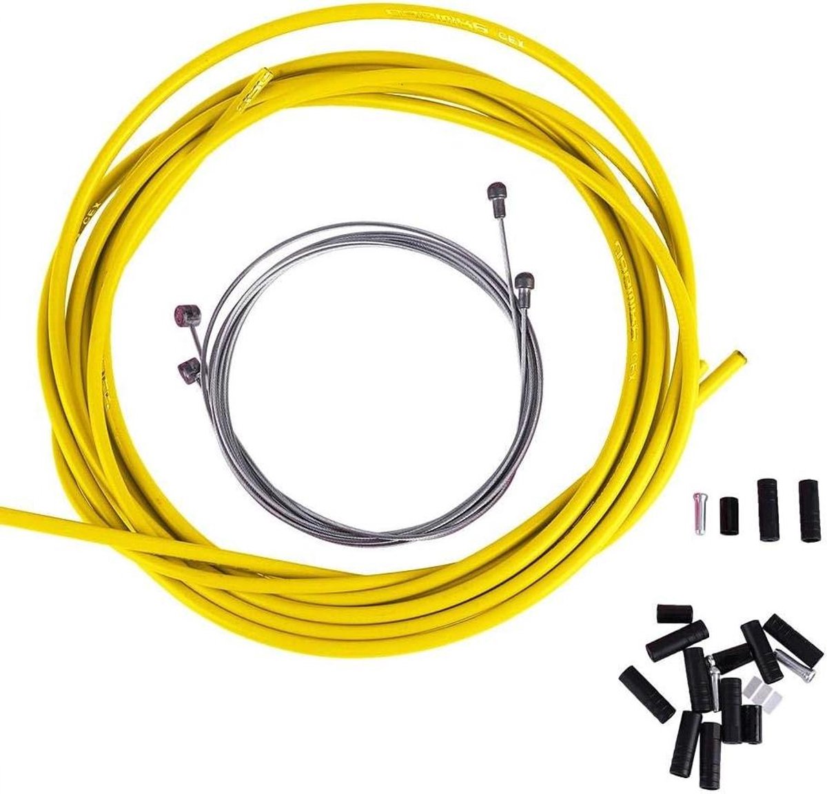 Remkabel Behuizing Set - Remleiding Buis Kits - Fietsen Repareren - Universele Compatibiliteit - 110 Centimeter - Geel