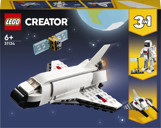 LEGO Creator 3in1 Space Shuttle Ruimteschip Set - 31134