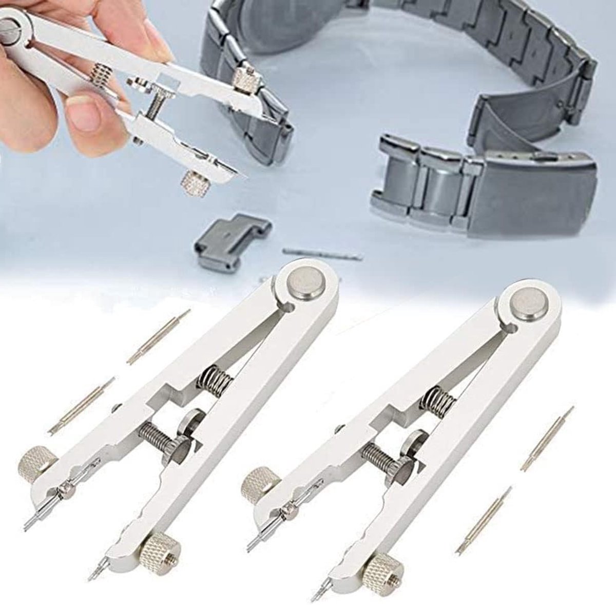 Professionele Spring Bar Pliers voor het Verstellen van Horlogebandjes, Ideaal voor Rolex en Andere Horloges, Inclusief Verwijder- en Vervangtool voor Veerstangen