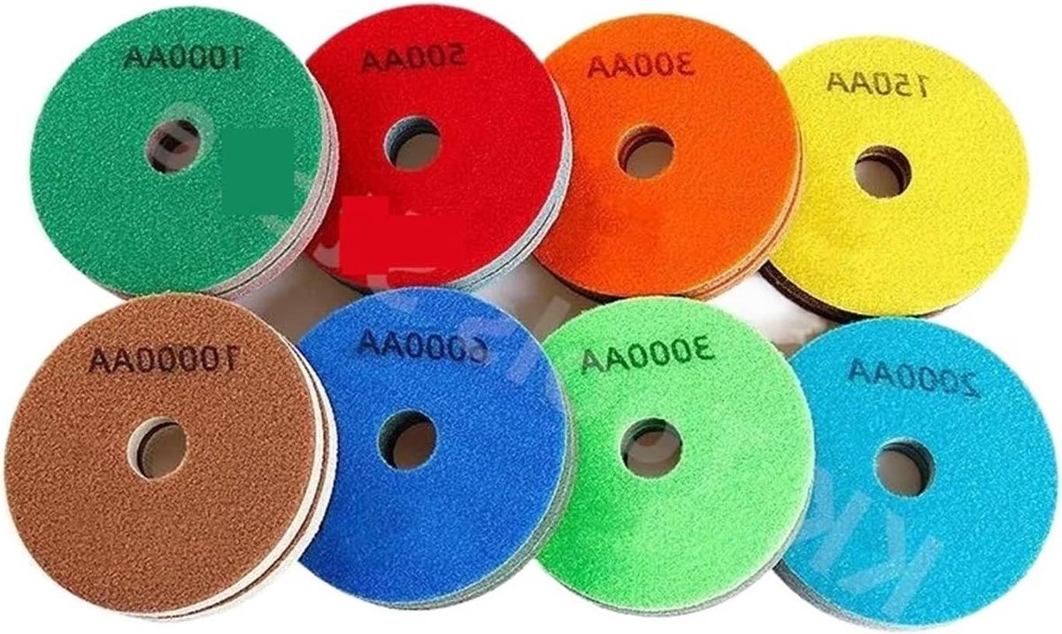 Diamant Spons Pads - Polijstschijven Set - Steen Behandelen - Hoge Kwaliteit Hars - 8 Stuks Set - Niet Gespecificeerd