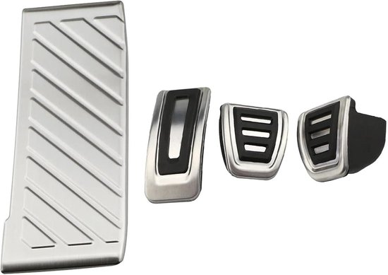Anti-Slip Pedalen - Pedaalhoezen Set - Auto Styling - Verbeterde Grip - DSG AT MT - Zilver — afbeelding 3