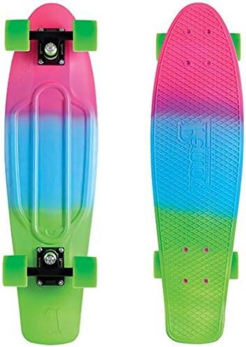 Penny Board - Skateboard - Stap de straat op - Compact formaat - 27 inch - Fluoro Blauw