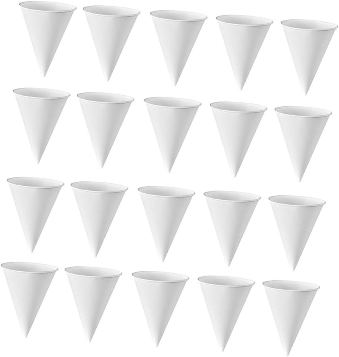 Papieren Bekers - Drankbekers - Feestjes en Evenementen - Cone Vorm Ontwerp - 250 Stuks - Wit