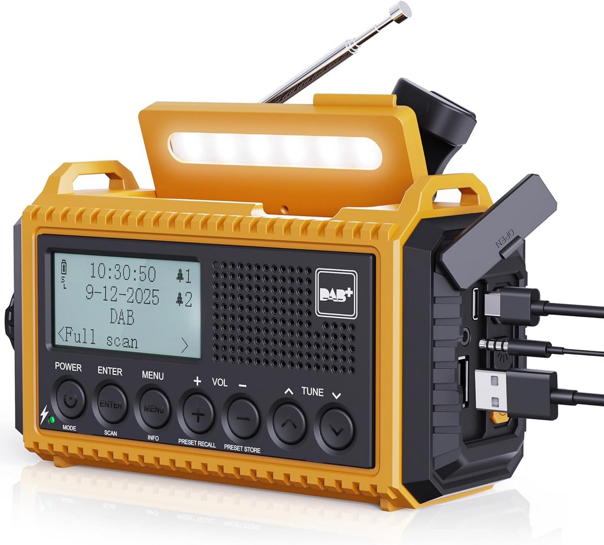 Noodradio Solar - Opwindbare Radio - Draagbare Radio - stroomvoorziening