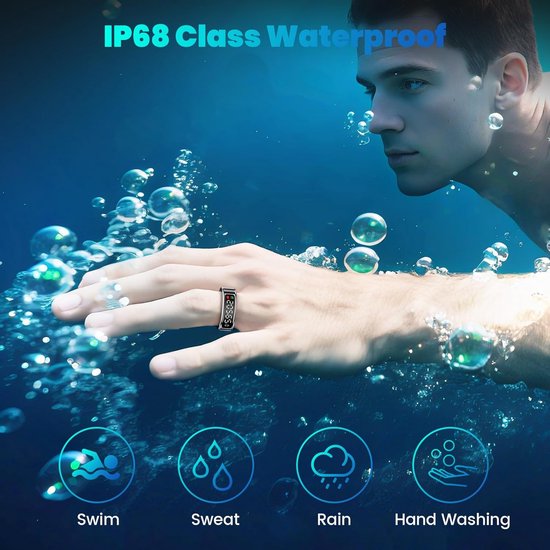 Smart Ring - Slimme - Slaapmonitoring Hartslag en Bloeddruk - Oplaadbaar van Smart++) — afbeelding 2