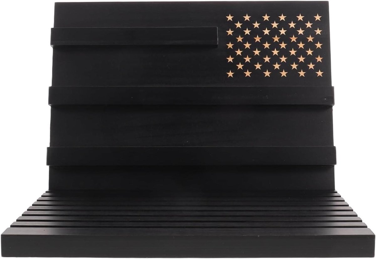 Houten Muntenhouder - Medailles Display - Verzamelingen Tonen - Meerdere Sleuven - 305 cm - Zwart