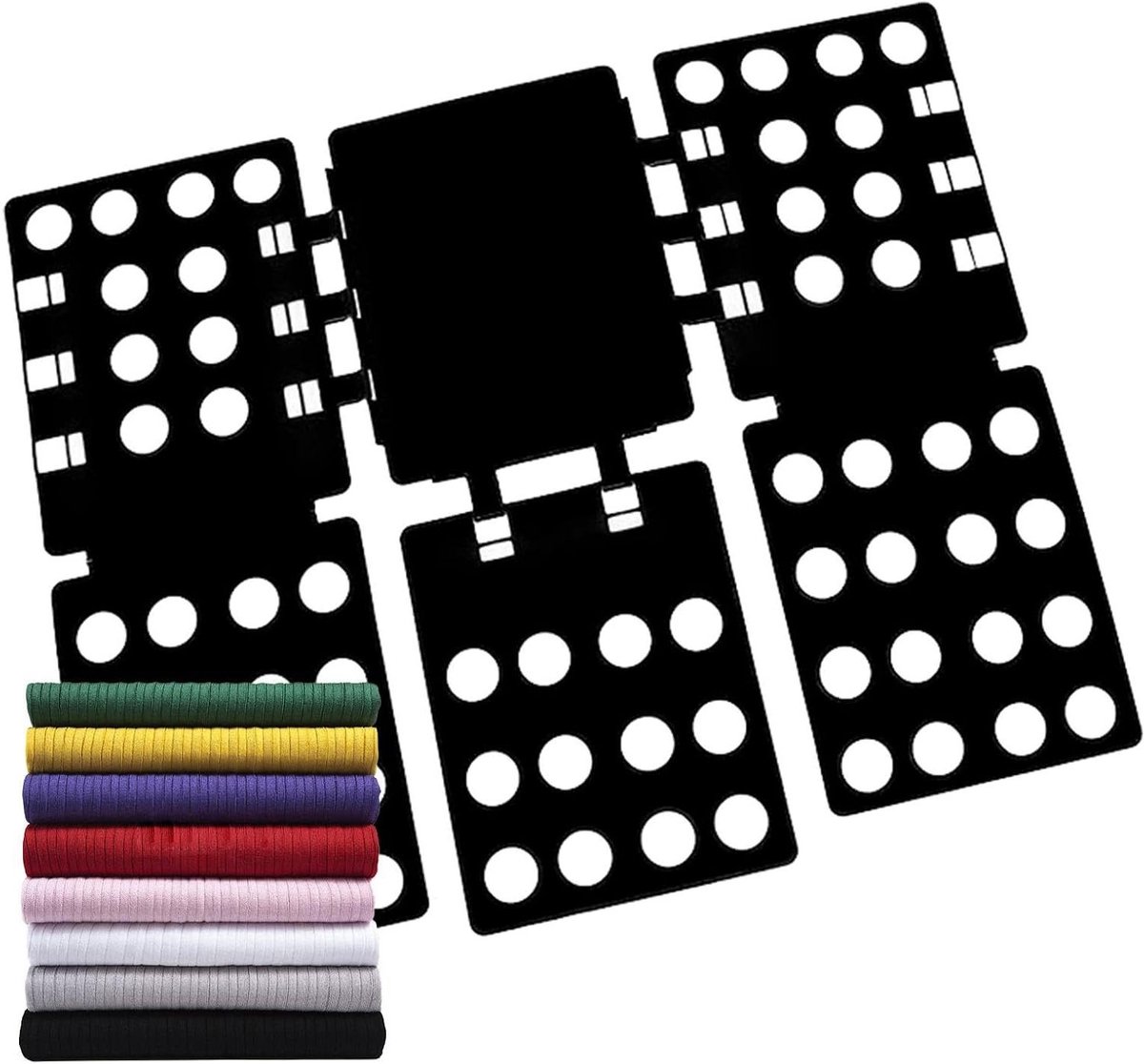 Kleding vouwplank - Kleding organizer - Kleding snel vouwen - Herbruikbaar en sterk - 56 x 68 cm - Zwart
