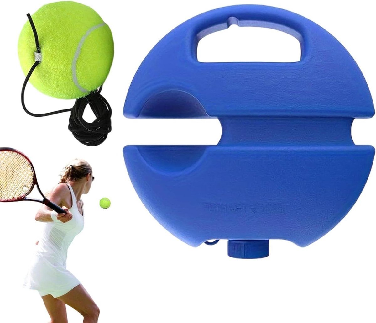 Tennistrainer Bal - Oefenapparaat Tennis - Zelf Trainen - Elastische Bal - 21 x 14 cm - Niet gespecificeerd