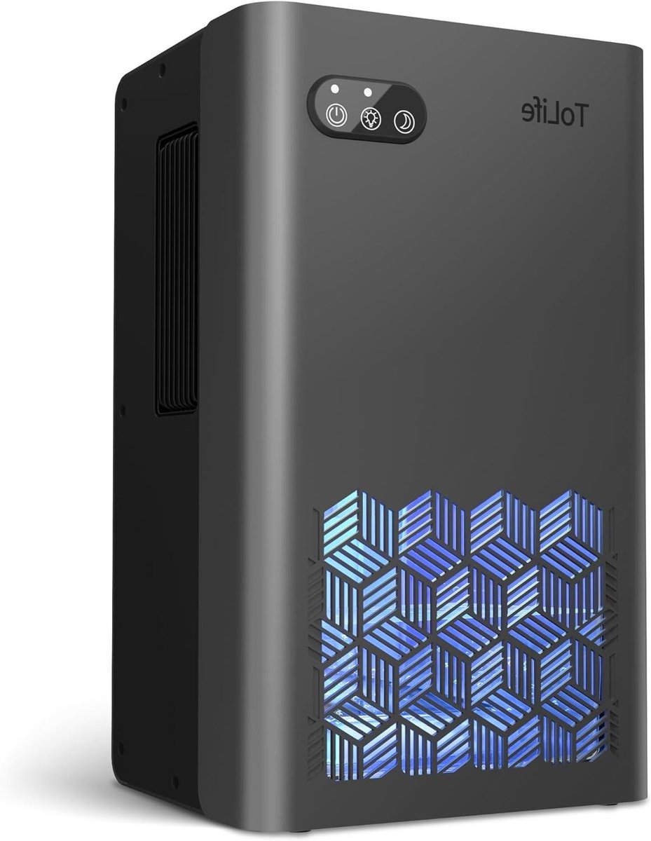 Luchtontvochtiger - Vochtvreter - Vochtige Ruimte - 7 Kleuren LED - 30 m² - Grijs