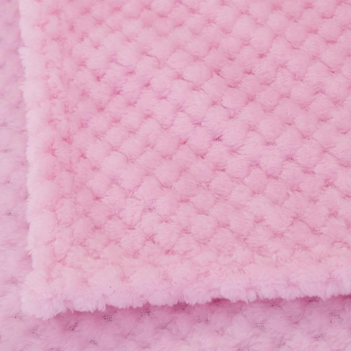 Flanellen deken voor slaapbank en woondecoratie, zachte lichtgewicht dutjedeken voor het hele seizoen, 120x200 cm in roze kleur
