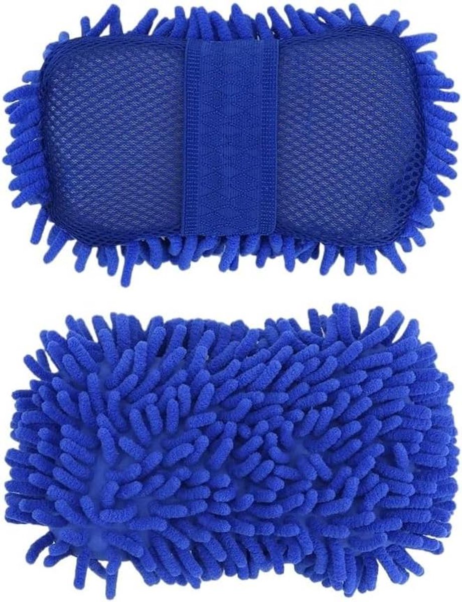 Reinigingshandschoen - Wasborstel - Voertuig poetsen - Krasbestendig - 21 cm - Blauw