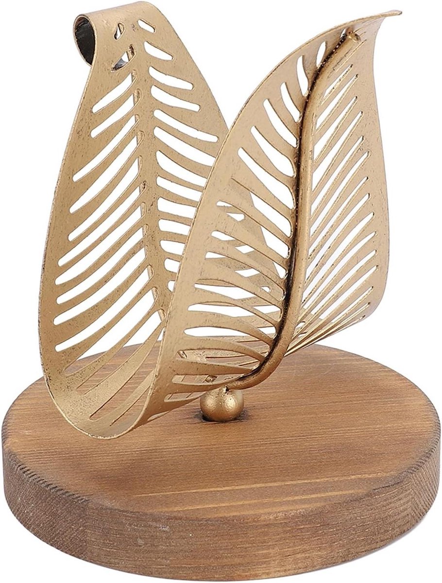 Servettenhouder - Papieren Handdoekhouder - Elegante Tafeldecoratie - Bladvorm Ontwerp - 1