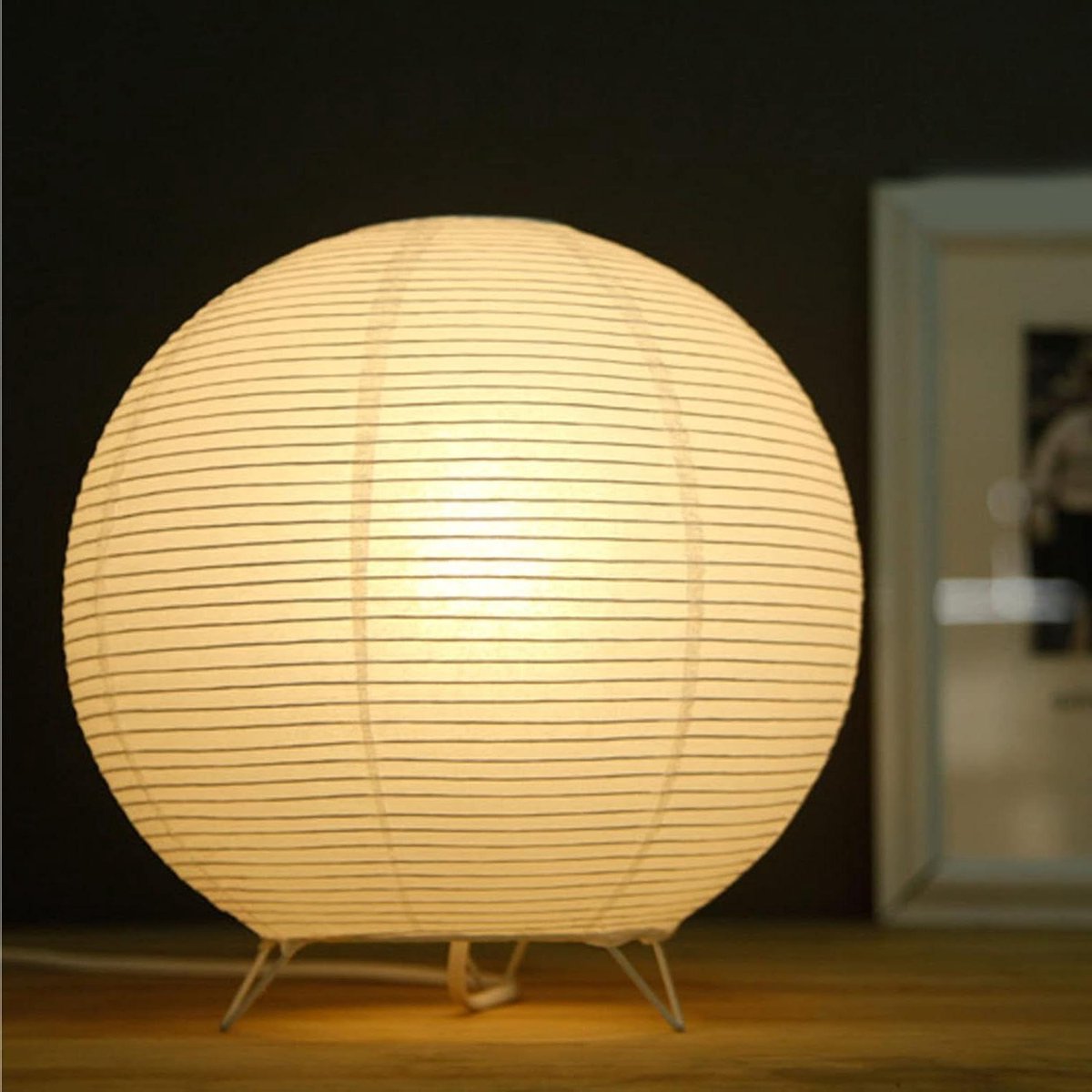 Rijstpapieren Lantaarn - Staande Lamp - Sfeerverlichting Thuis - Zachte Warme Gloed - Nach