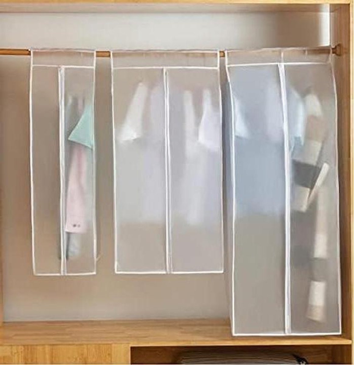 Kleding stofhoes - Kleding beschermhoes - Kleding opbergen - Geurloos en duurzaam - 1 stuk - Wit