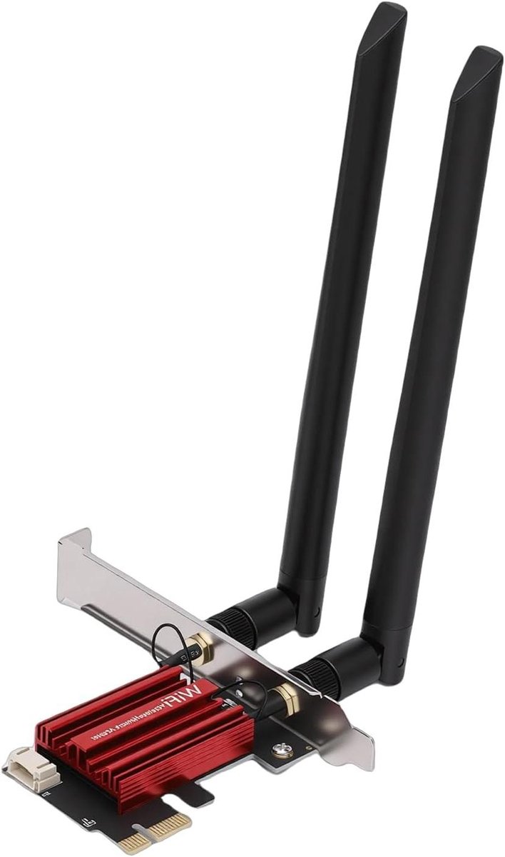 Draadloze Netwerkkaart - WiFi Bluetooth - Snelle Internetverbinding - Dual Band AC1200 - PCIe - Zwart