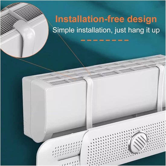 Airco Deflector - Windscherm - Comfort Verhogend - Verstelbare Hoek - 67-96 cm - Wit — afbeelding 2