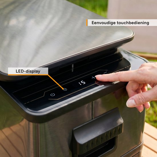 TZS First Austria Compressor Koelbox - 27L - Koelt tot -20°C - AC/DC 12V 24V 230V - Anti-Vingerafdruk Dark Steel - 3-Traps Accubeveiliging van TZS First Austria — afbeelding 5