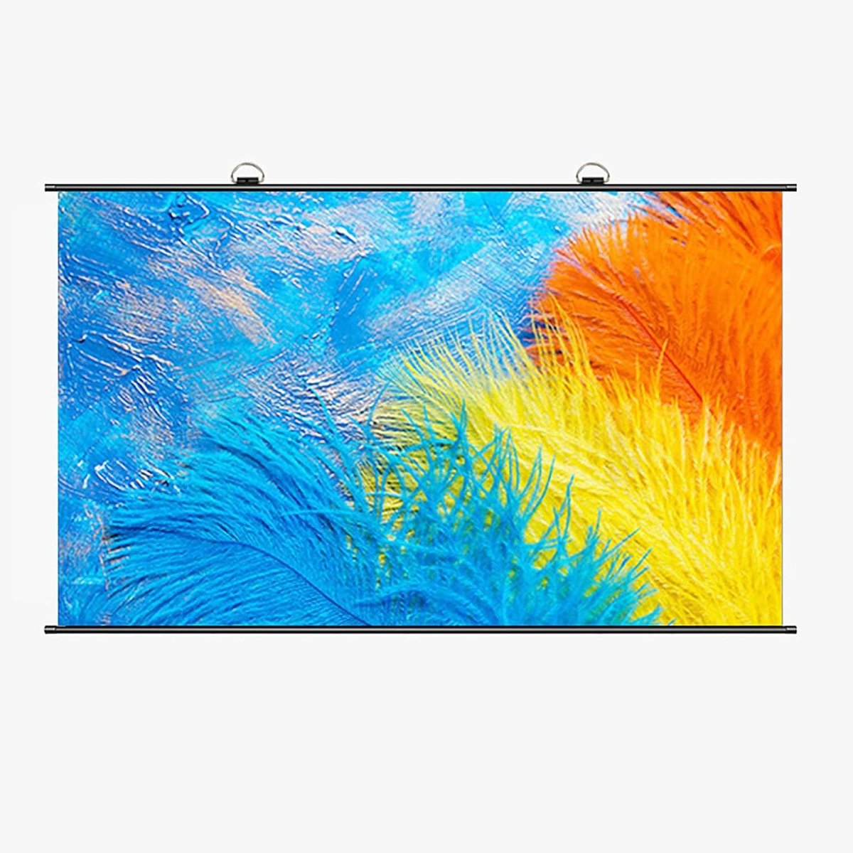 Projectiescherm - Filmscherm Beamer - Thuisbioscoop Creëren - Opvouwbaar Lichtgewicht - 84 Inch 16:9 - Wit