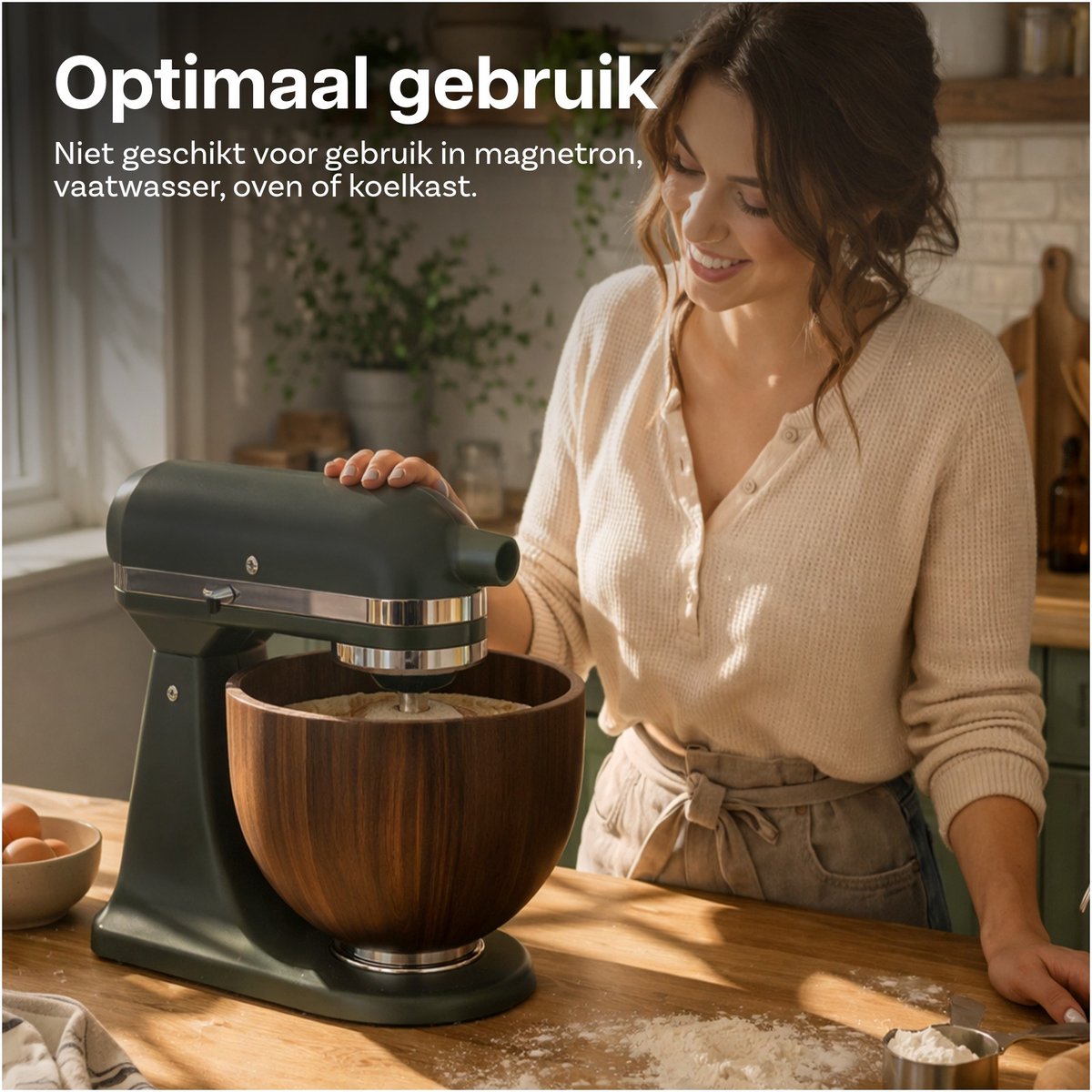 Houten Mengkom voor KitchenAid 4.5 thumbnail 3