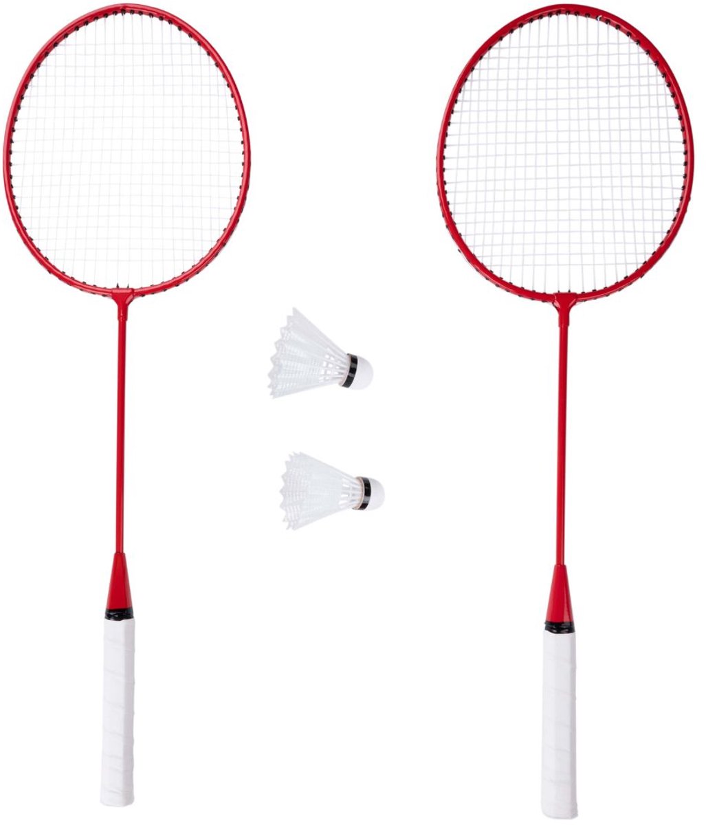 Donnay Badmintonset - Badminton Complete Set Voor 2 Personen - Inclusief Badminton Shuttles, Badmintonrackets en Badmintonnet - Met Handige Badmintontas - Badminton Racket in Zwart/Rood — afbeelding 9