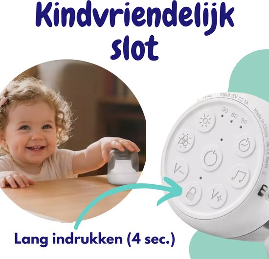 White Noise - Nachtlampje - Slaaptrainer - Witte Ruis - RGB - Geschikt voor Baby, Kinderen en Volwassenen - Oplaadbaar - Good Experience — afbeelding 3