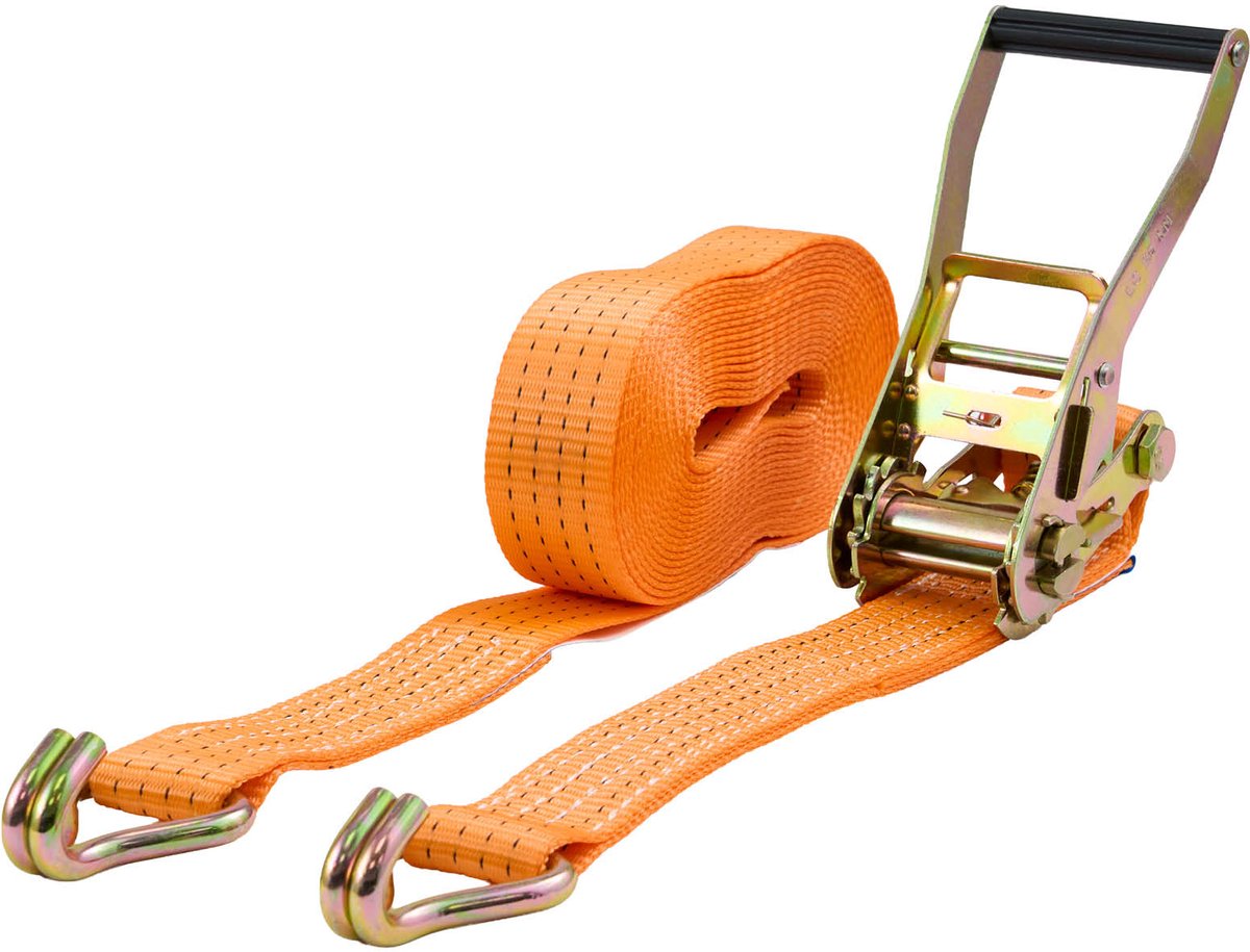 Ratelspanband Spanband 2-delig 5m 2t 2tot 2000kg TÜV/GS ORANJE