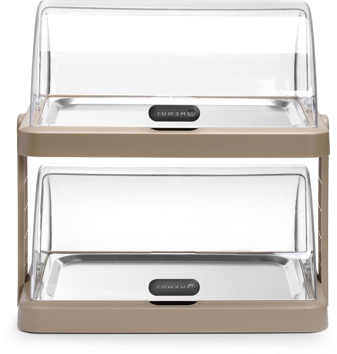 Buffet Display Case - Koelvitrine Buffet - Voedsel Presenteren - Dubbel Met Rolltop - 480x355x480mm - Transparant