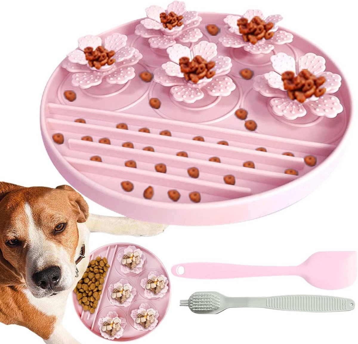 Honden Slow Feeding Mat - Licky Pad Voermat - Langzaam Eten Bevorderen - Zelfnivellerend
