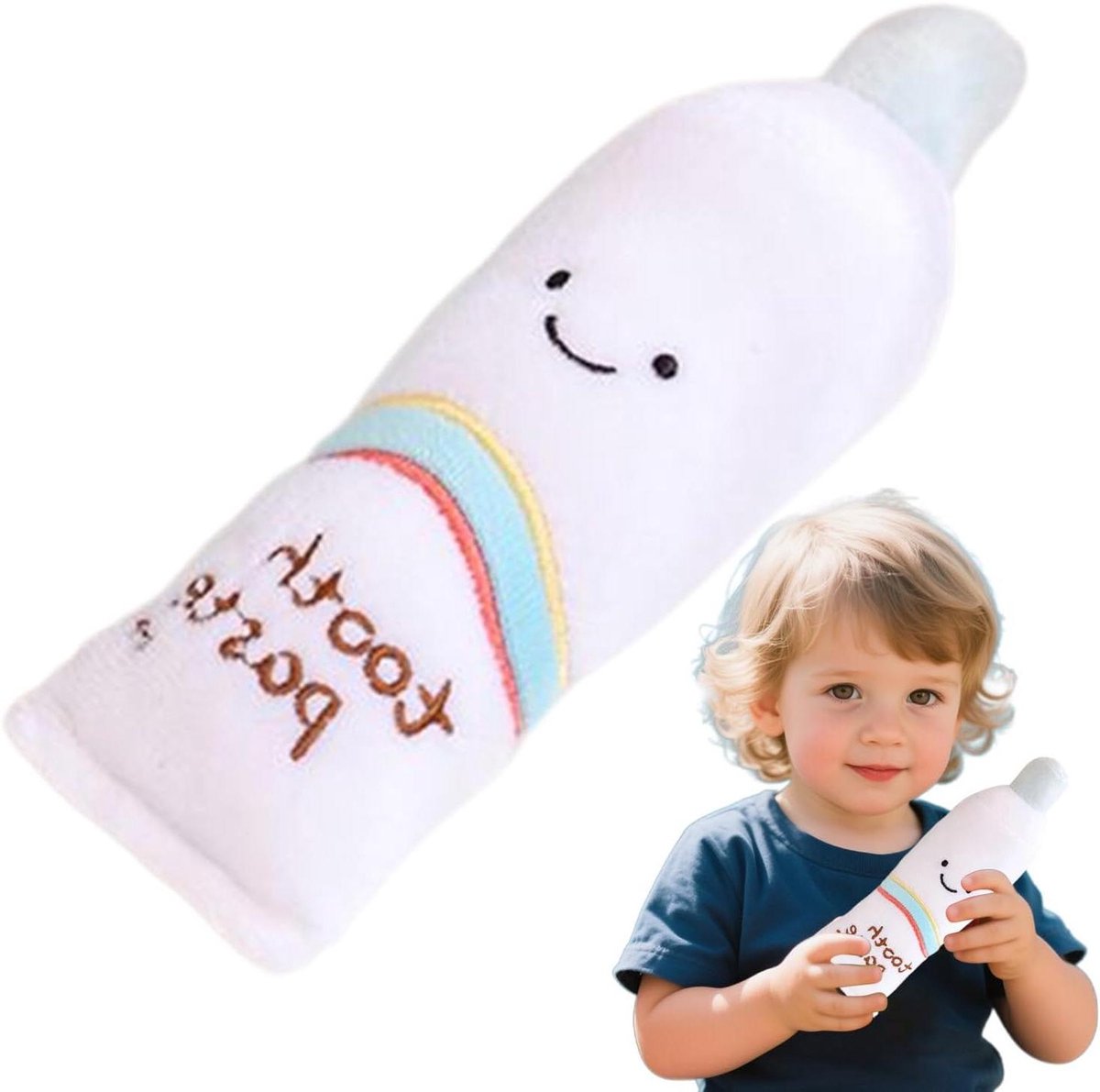 Feeën Speelgoed - Zacht Knuffel - Tandenpoetsen Leren - Interactief Educatief - 10 cm - Tandpasta