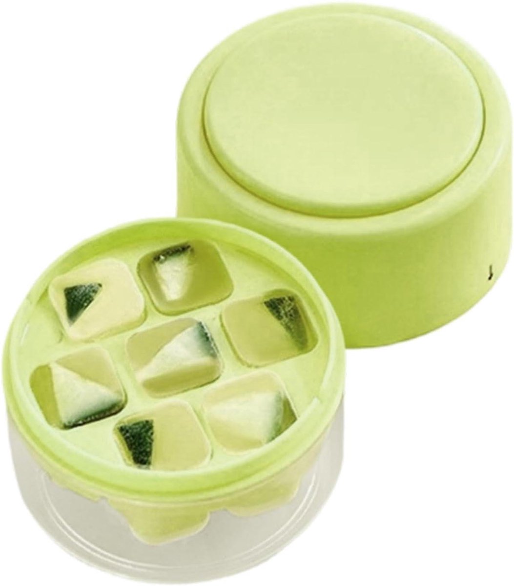 IJsmaker Diepvries - Mini IJsblokjesmaker - Dranken Koelen - Stapelbaar Ontwerp - 8x8x8 cm - Groen