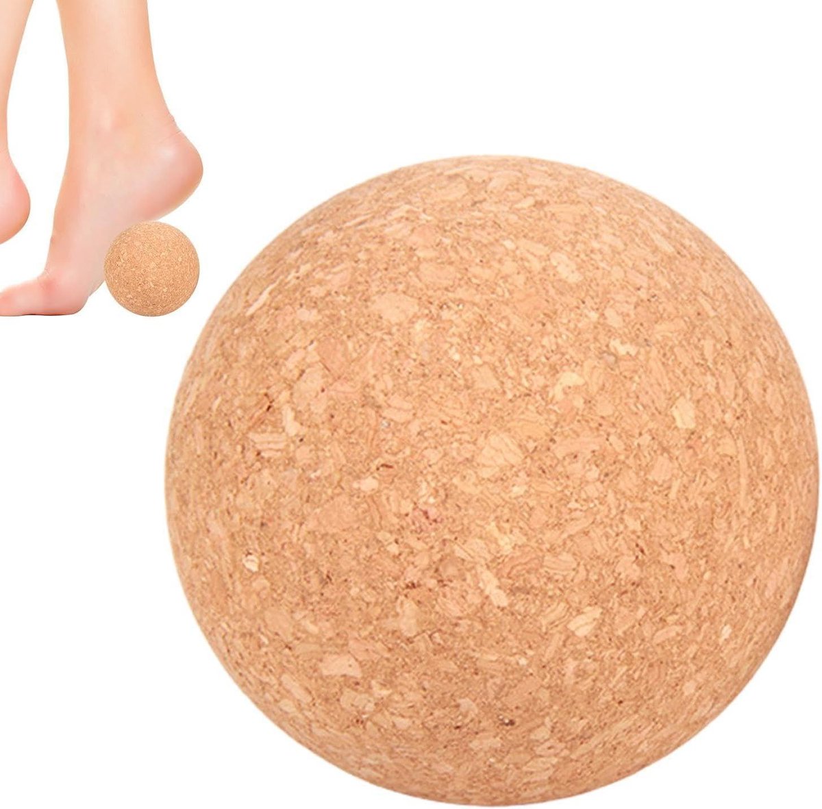 Massage Bal - Trigger Point Tool - Spierherstel Bevorderen - Milieuvriendelijk Kurk - 6 8 10 cm - Natuurlijk