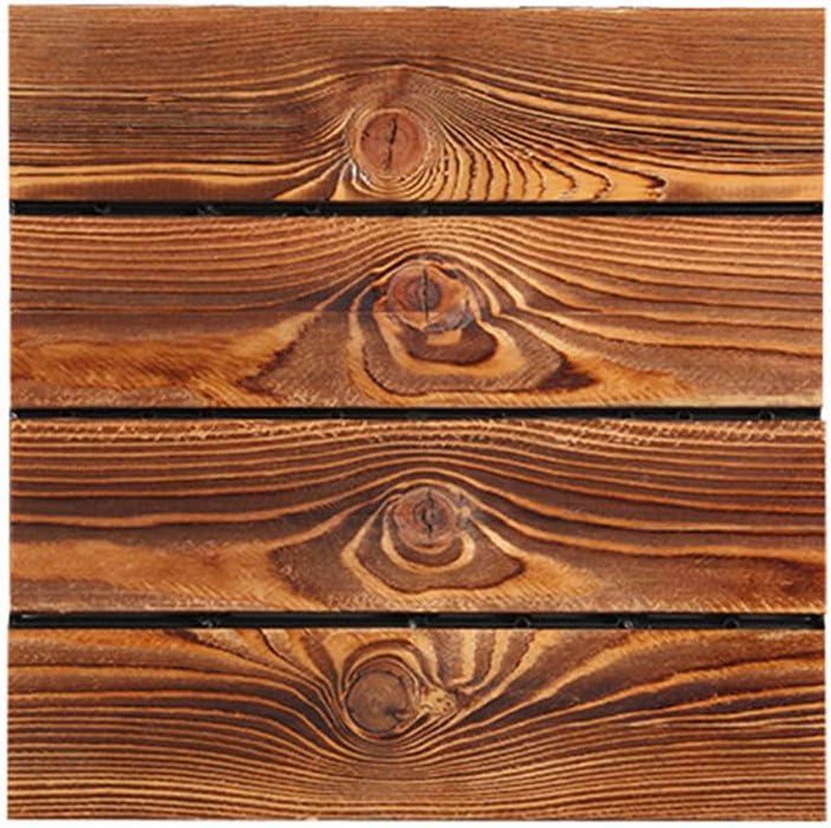 Terrastegels Hout - Buiten vloer - Tuin Aankleden - Snel te monteren - 30x30x2.2cm - Houtkleur