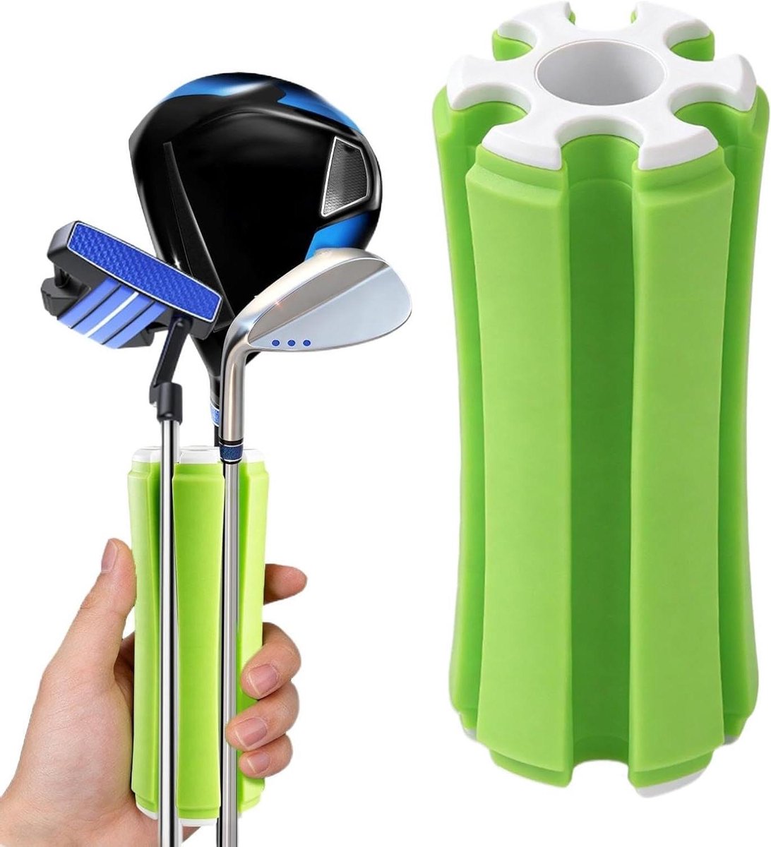 Golfclub Houder - Club Organizer - Golfbaan Opslag - Compact Ontwerp - 6 Clubs - Zwart