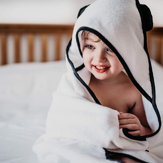 Kinder Badjas Panda - Baby Handdoek met Capuchon - Baby Afdrogen - Zacht Bamboe Materiaal - 90 x 90 cm van Kinder — afbeelding 3