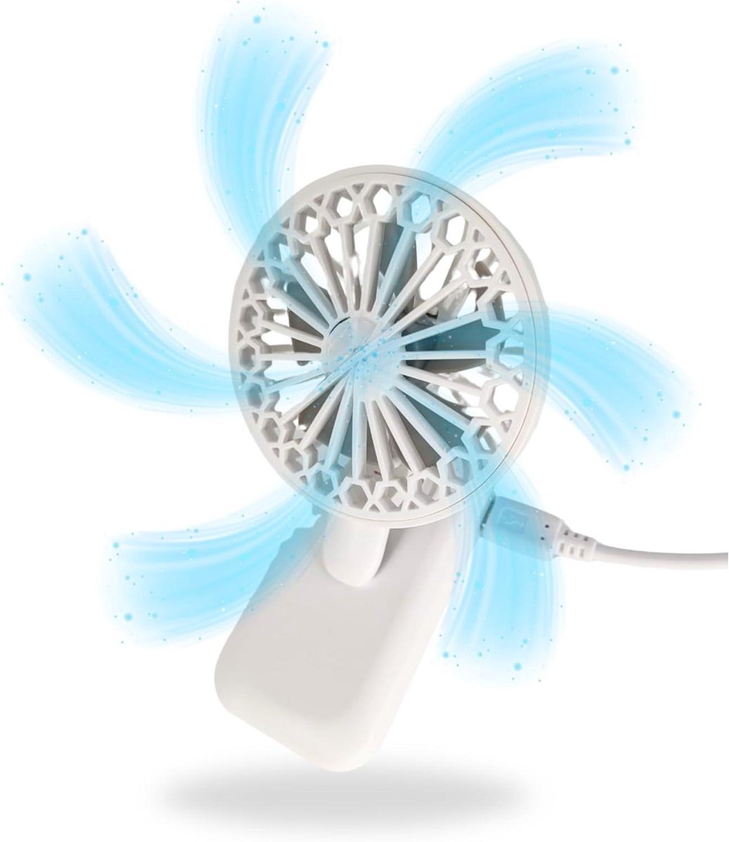 Mini Ventilator Clip - Mobiele Koeling - Onderweg Gebruik - Compact en Stil - 12 x 5 x 7 cm