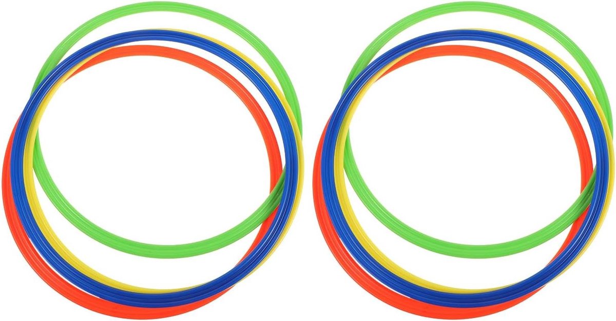 Voetbal Trainingsringen - Agility Cirkels - Snelheidstraining - Veelzijdig Trainingshulpmiddel - 8 Stuks 30cm - Diverse Kleuren