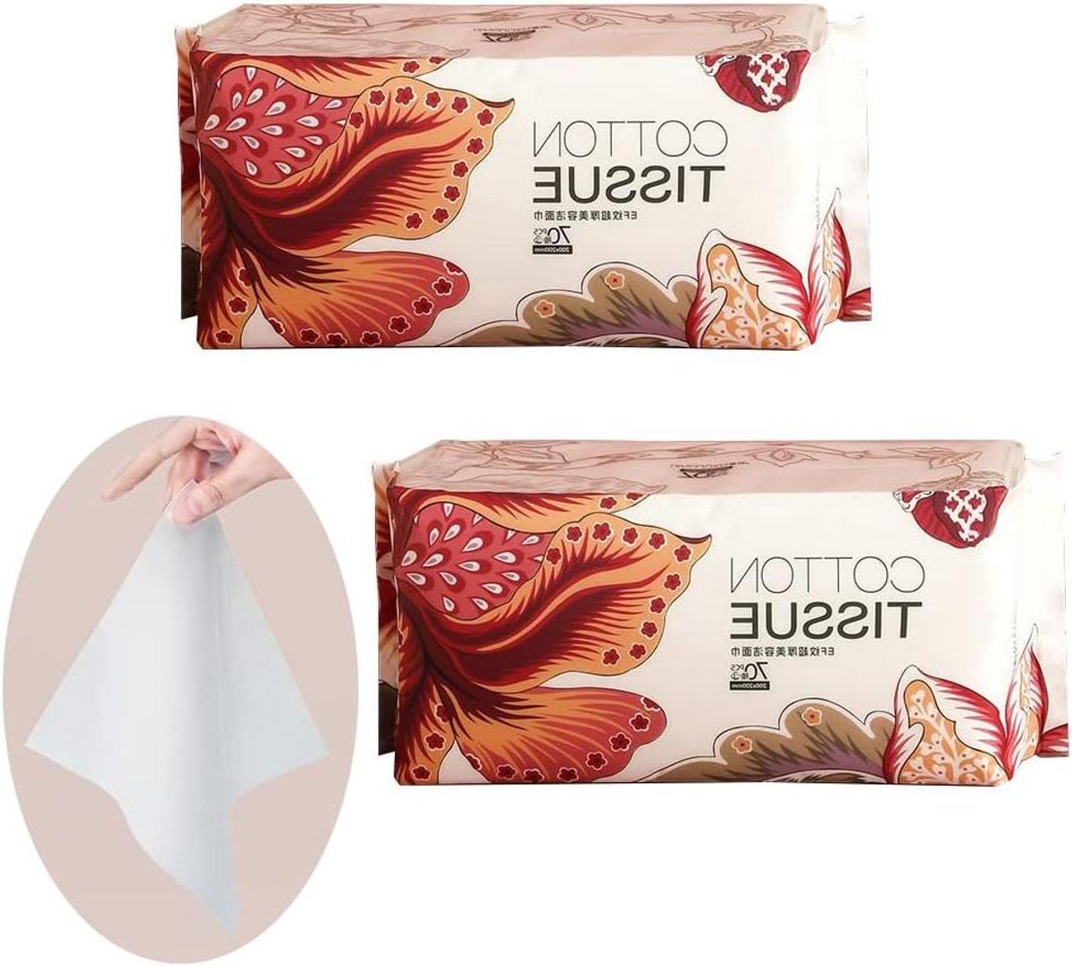 Wegwerp Washandjes - Zachte Doekjes - Make-up Verwijderen - Natuurlijke Katoenvezel - 70 stuks - Wit