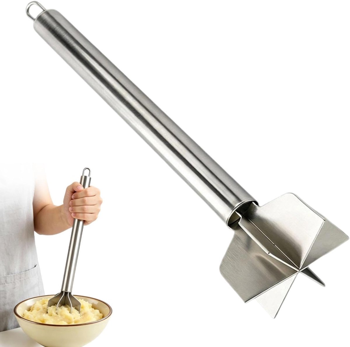 Vlees Hakker - Keukengereedschap - Voedselbereiding - Zesbladig ontwerp - 28 cm - Zilver
