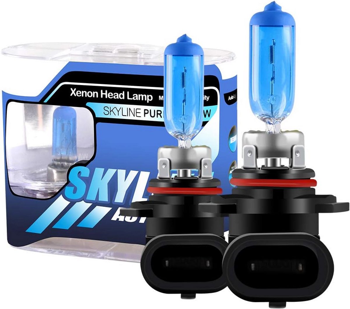 2x 9006 HB4 Halogeen Xenon Koplamp Bollen 5000K Super Wit Licht 55W 12V