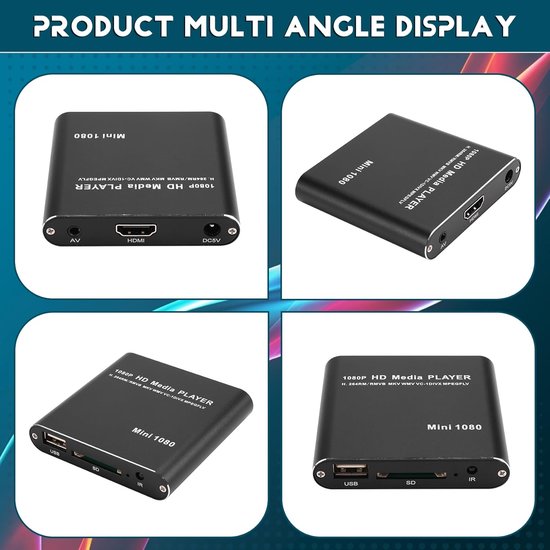 MKV 264 HDD Full HD 1080P USB Media Player met SD Media TV Box Ondersteuning RMVB WMV HDD Player EU Plug — afbeelding 4