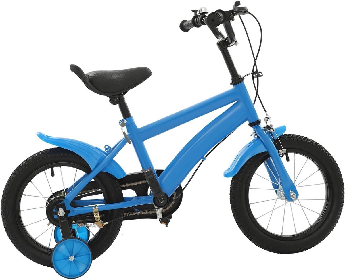 Kinderfiets Loopfiets Leren Fietsen 2-in-1 Design 14 inch Blauw