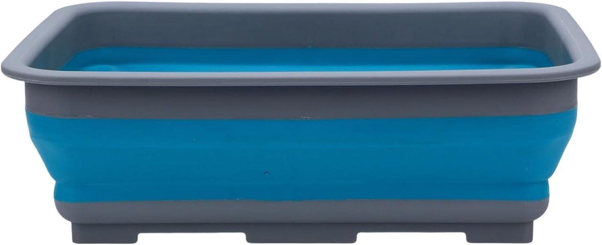Opvouwbare Schotelbak - Draagbare Wastafel - Kamperen Buitenleven - Ruimtebesparend Ontwerp - 37x27x5 cm - Grijs