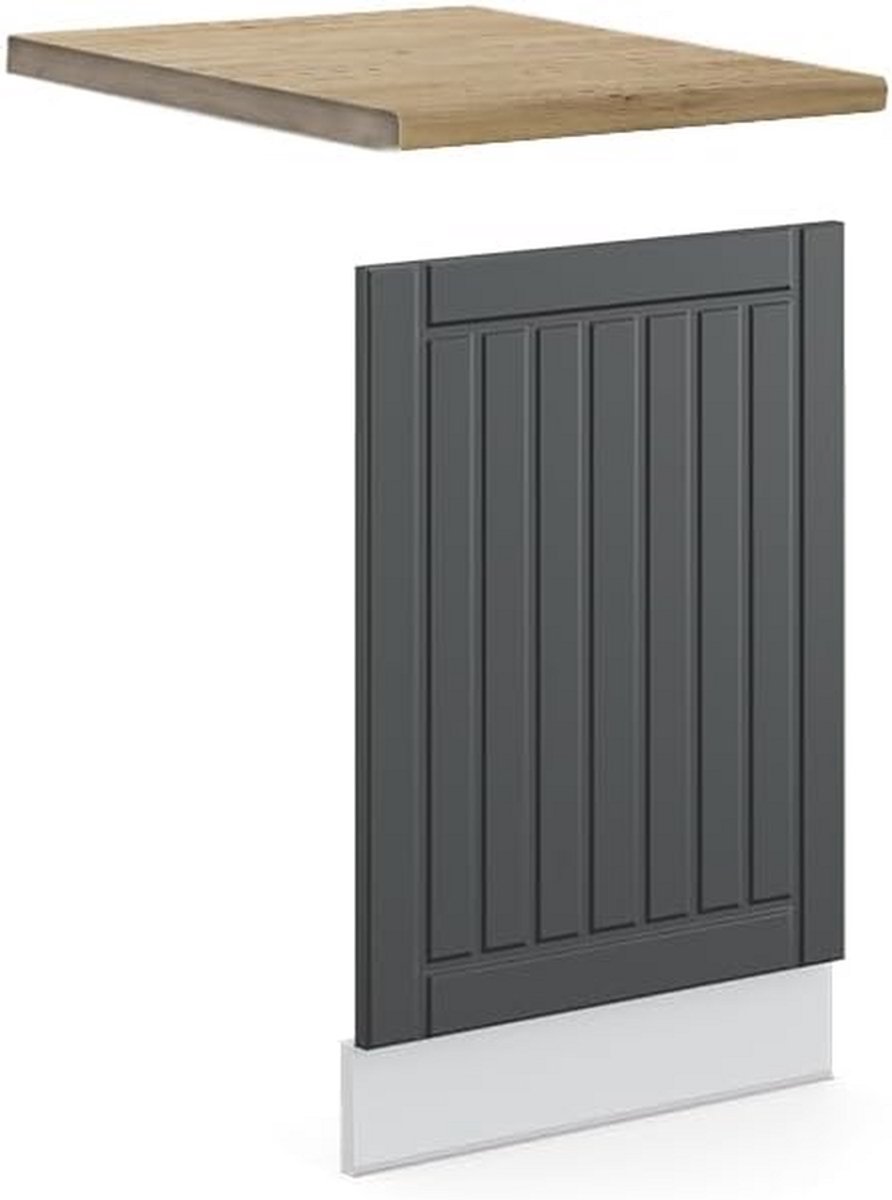 Vaatwasser Frontpaneel Inbouw 45 cm Antraciet Landhuislook en Wit