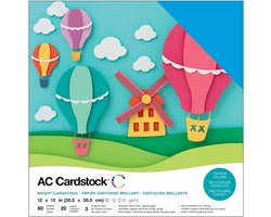 American Crafts 376990 Ton Boxes Variety Pack Brights 60 Sheets 30.5 x 30.5 cm Greeting Card